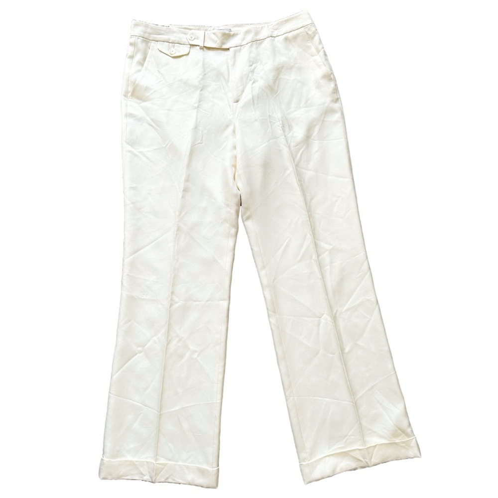 New Alfred Dunner Classic Fit Woman 16 Rolled Hem Cream Color